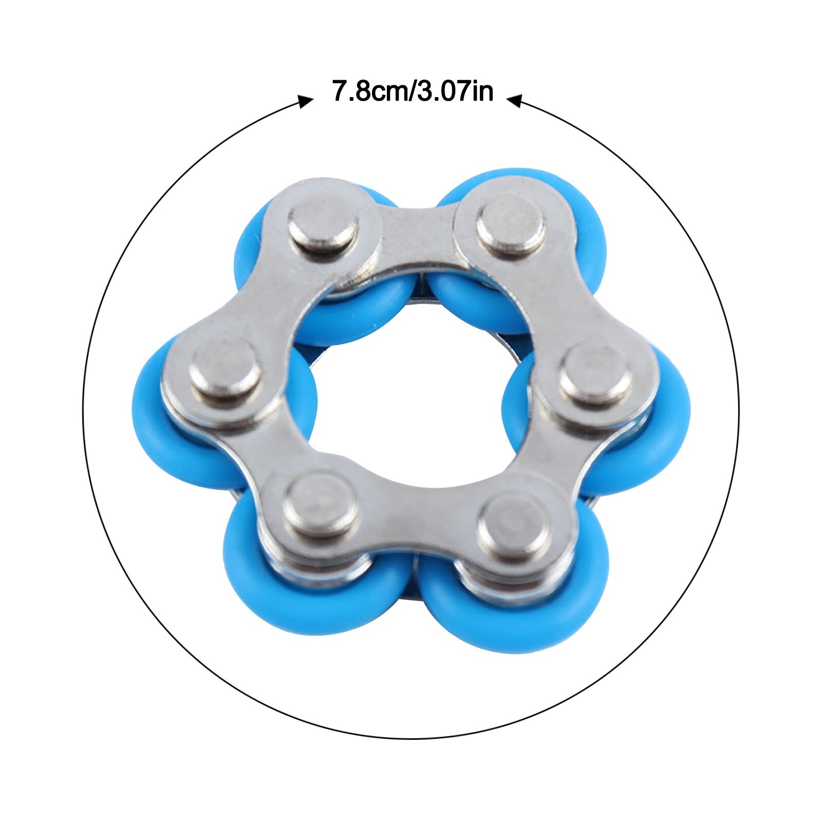 2PC 6/12 nodi nuovi portachiavi catena Fidget giocattoli per ansia catena antistress catena per bicicletta in acciaio inossidabile fibbia portachiavi giocattolo dito