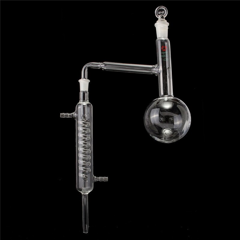 KICUTE 250ml, equipo de destilación química de laboratorio, Kit de cristalería de laboratorio con junta 14/23
