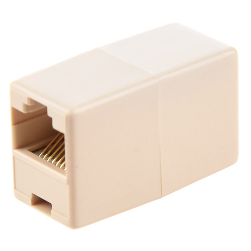 10 stuks  rj45 cat 5 koppelingen - verbindingsstukken - geslachtsveranderaars & 5 stuks beige kunststof  rj11 6 p 4c vrouwelijke/vrouwelijke telefoonkabel inline connect