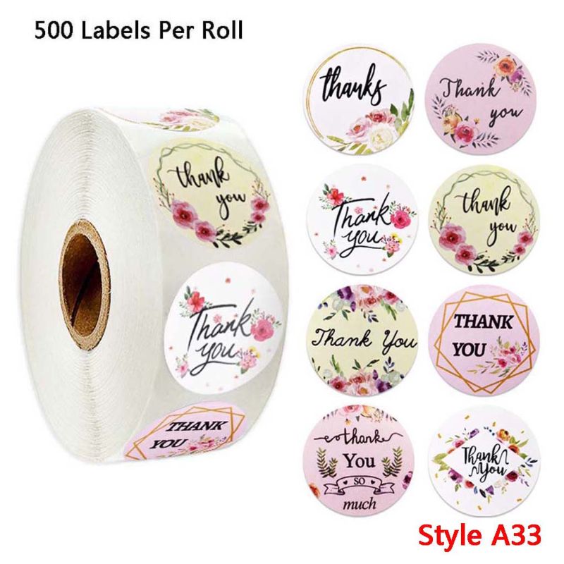 500pcs Round Thank You Stickers Scrapbooking DIY Seal Labels Wedding Party Package Stationery Invitations Sticker: 8