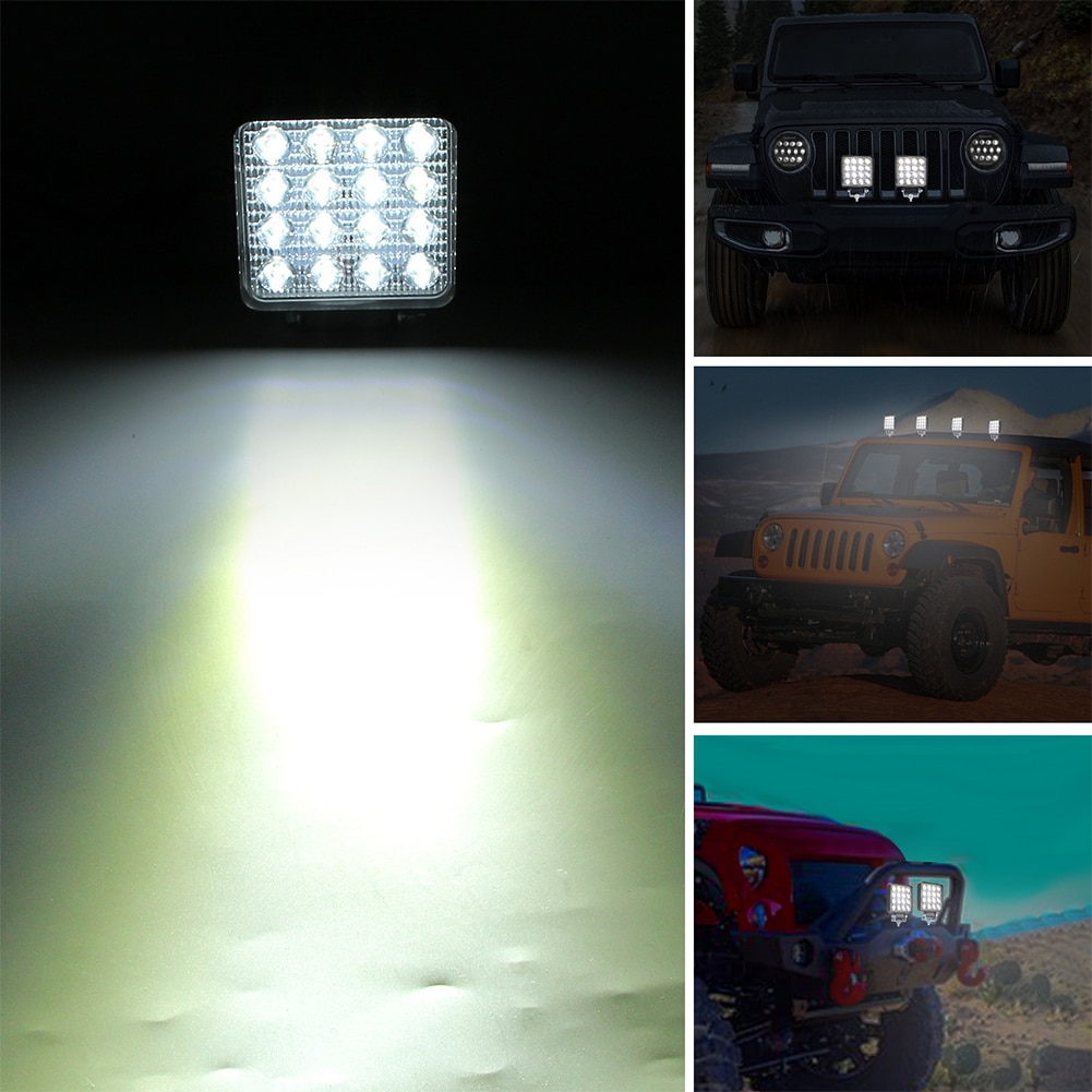 4 Inch Round Super Slim Spotlight Led Work Light Driving Fog Lights Bar 6000K Truck Tractor LED Working Light For Car Auto