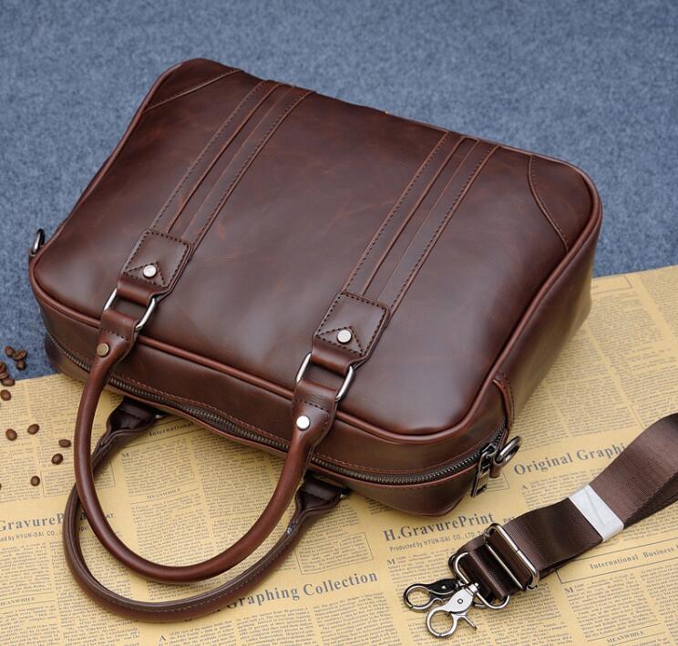 Sac à main en PU européen et américain pour hommes, sacoche d'affaires, pochette pour ordinateur