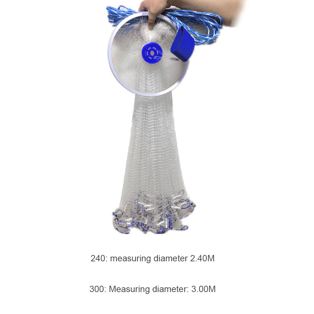 Outdoor Throw Catch Fishing Net Shrimp Crab Fish Trap Cage Nylon Line Hand Cast Network Fishing Tackle Tools