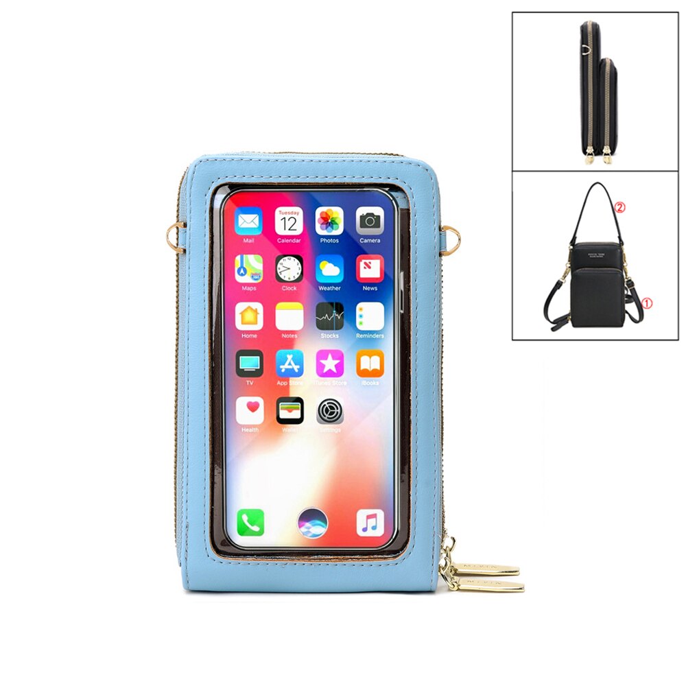 Bandoleras de piel sintética para mujer, de gran capacidad bolso cruzado, multifuncional, para teléfono