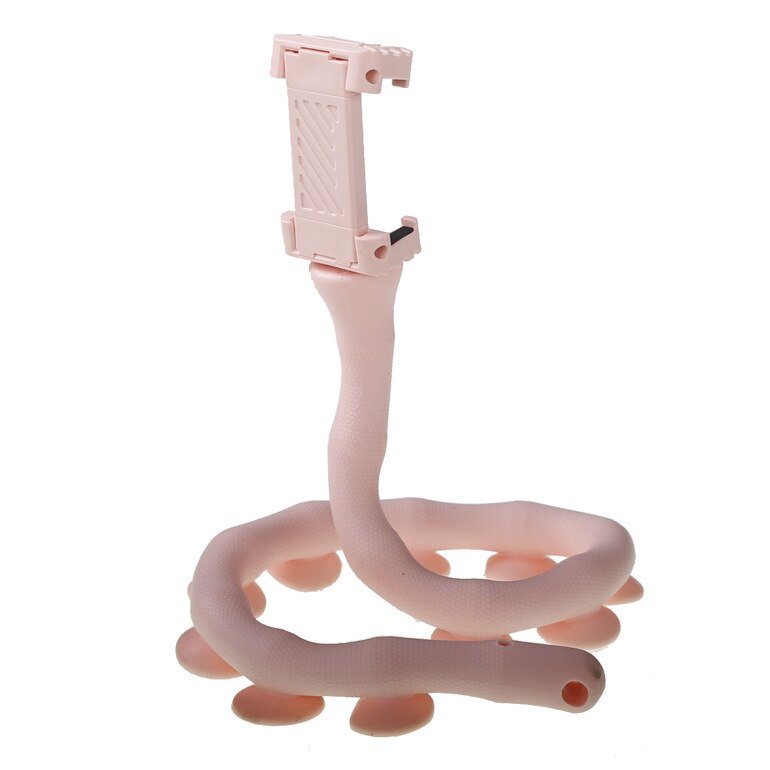 Octopus Rubber Sucker Tripod Selfie Sticks Table Holder For Smartphone 360 Rotate Cell Phone Caterpillar Video Estabilizor Stand: pink
