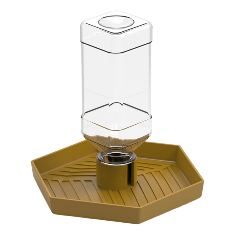 Bebedero automático para Reptiles, bebedero, bebedero, alimentador agua para anfibios 87HA: L / Marrón oscuro