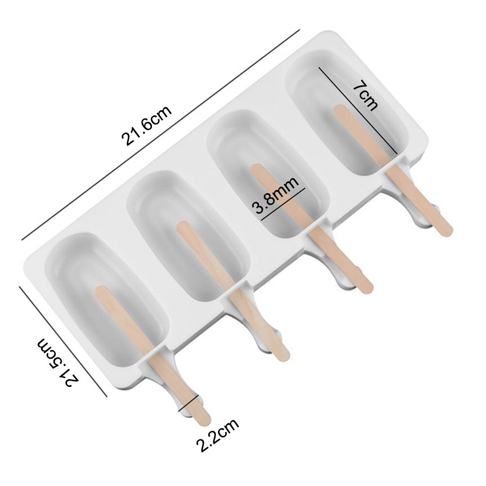 Silicone Freezer Ice Cream Mold Popsicle Maker Pop Lolly Tray Ice Cube Making Juice Popsicles Molds Childrenr candy bar Tool: 21.5cm