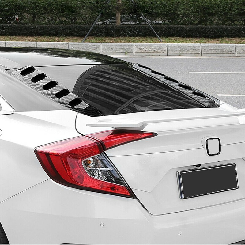 Car Carbon Fiber ABS Window Louvers Shutters Cover for Honda Civic Sedan