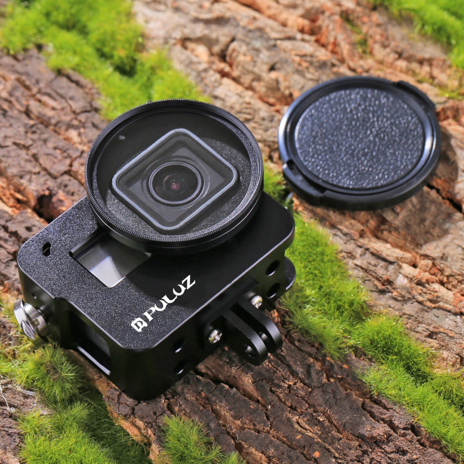 Puluzhölje skal för gopro hero 7 svart 6/5 hård skyddsbur +52mm uv -lins 8*6*4.6cm fodral för go pro hero 5