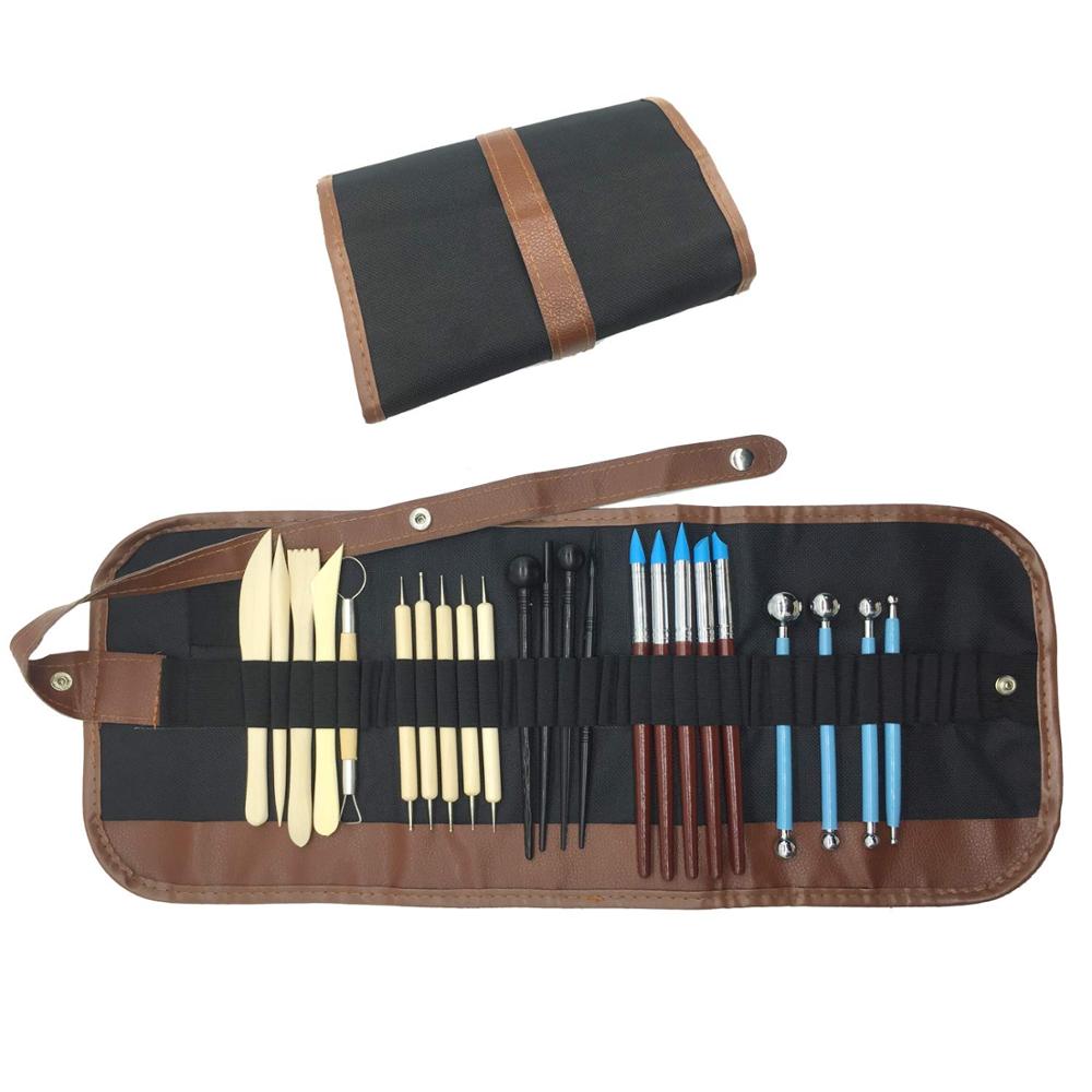 Polymer Clay Tools Modeling Clay Sculpting Tools Dotting Pen Silicone Tips Ball Stylus Pottery Ceramic Clay Indentation Tools: Set of 24 B