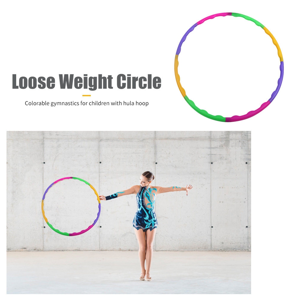 8 Tubes Yoga Waist Exercise Slimming Sport Hoops Exercise Circle Plastic Massage Deconstructable Gymnastics Hoop