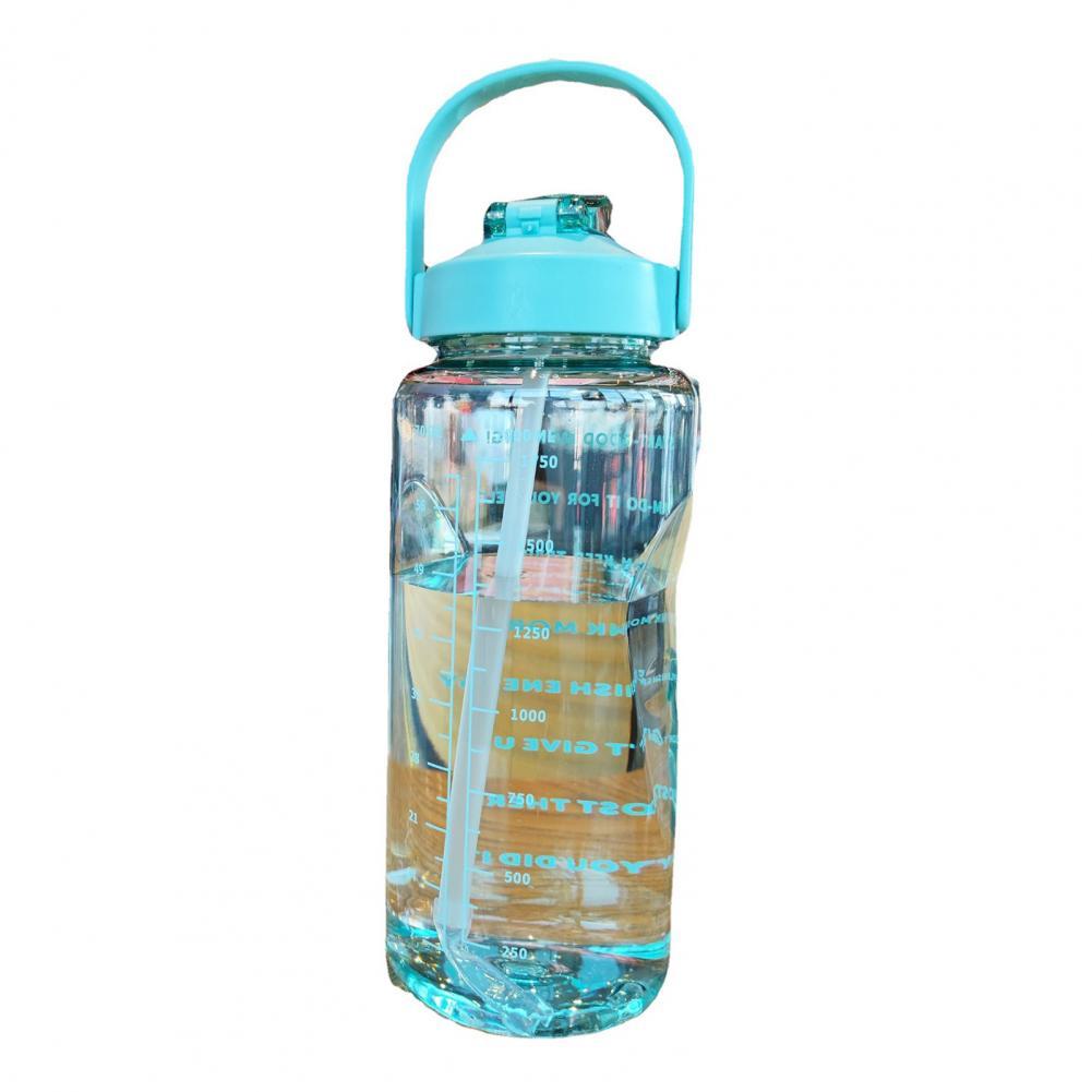 Sport Water Fles Brief Print Drink Fles Grote Capaciteit Goede Afdichting Nuttig Bounce Cover Sport Water Fles:  Green