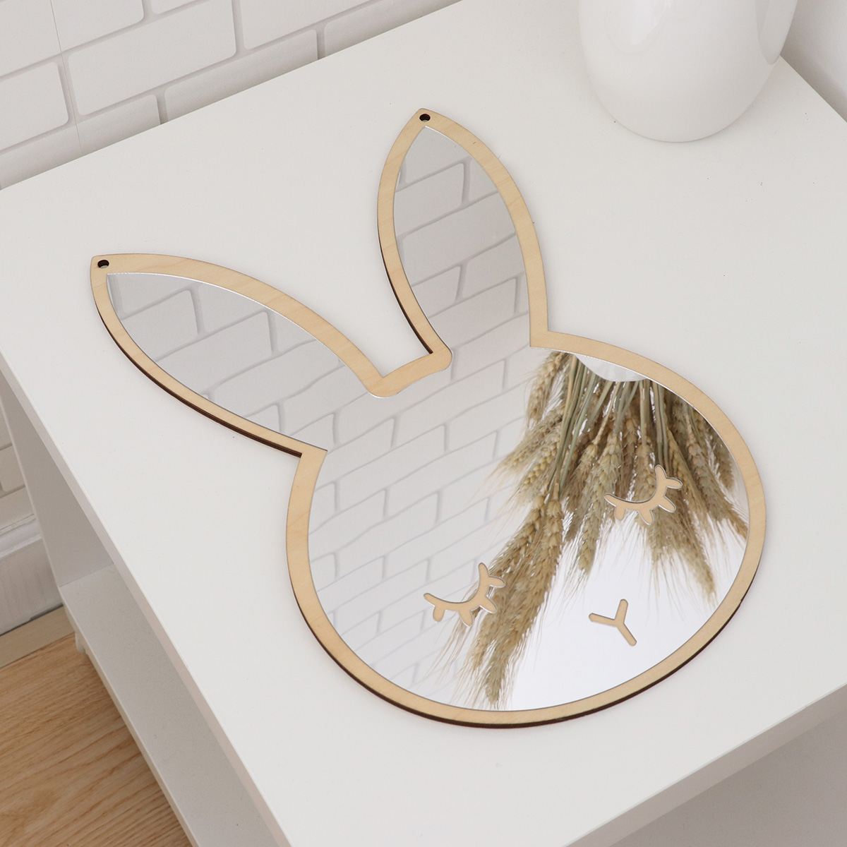 Decoratieve Spiegel Konijn Vormige Zelfkleving Spiegel Voor Baby Nursery Kinderkamer Decor