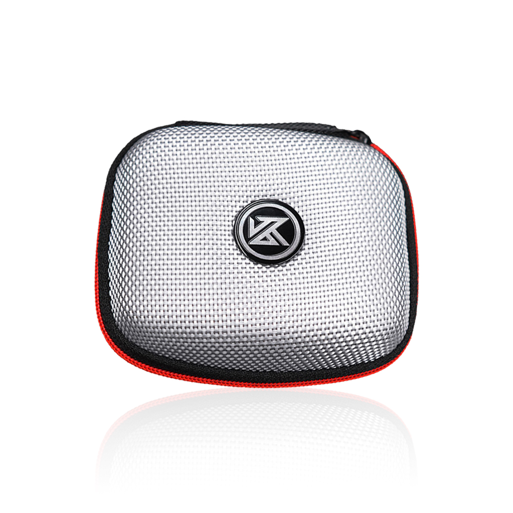 KZ-Bolsa de almacenamiento para auriculares inalámbricos, caja para auriculares, interior, exterior, casa, oficina, viaje, funda protectora con cremallera: Plata
