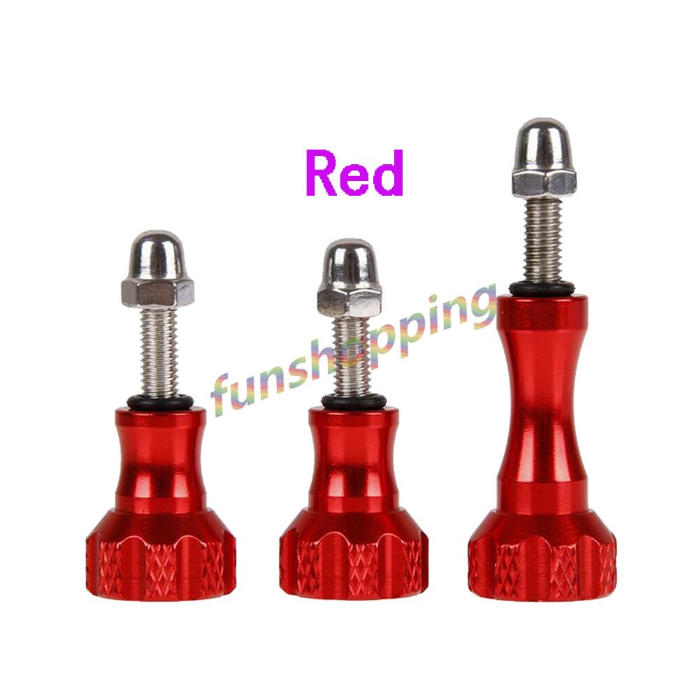 Aluminum Alloy Nut Thumb Screw Mount for GoPro Hero 7 6 5 4 3+ for Xiaomi Yi Lite 4K SJCAM SJ7 H9 Sony for Go Pro Accessory Kits: Red