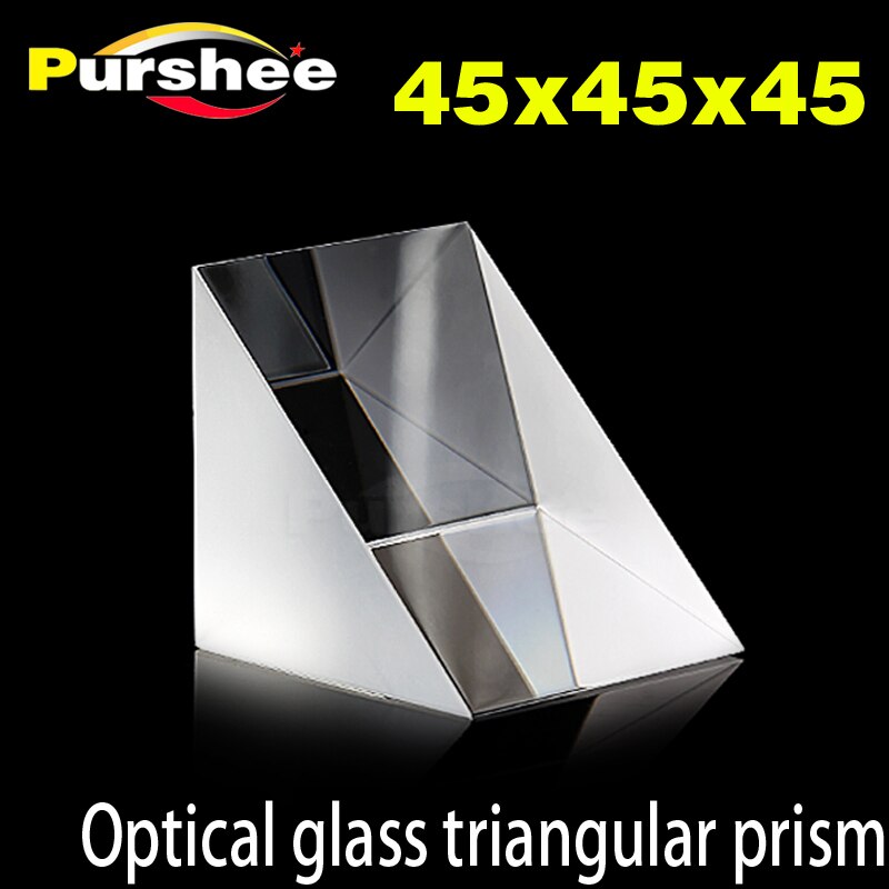 Optical glass driehoekig prisma (45x45x45mm)