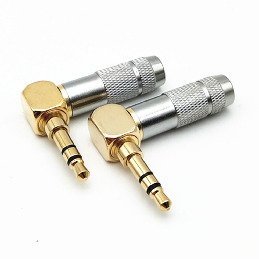 1/8" Jack 3.5 mm Speaker Terminal 3.5mm 3/4 Poles Right Angle Audio Jacks HIFI Portable Headphone Adapter
