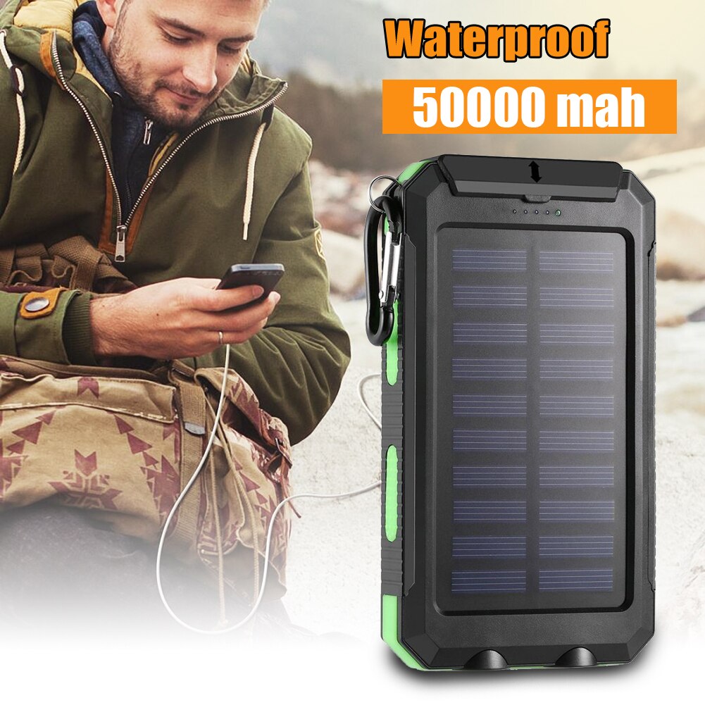 Explosionsgeschützt, super wasserdicht, wiederaufladbar -191107 20000 mah solar-mobilfunkgerät: Blau schwarz