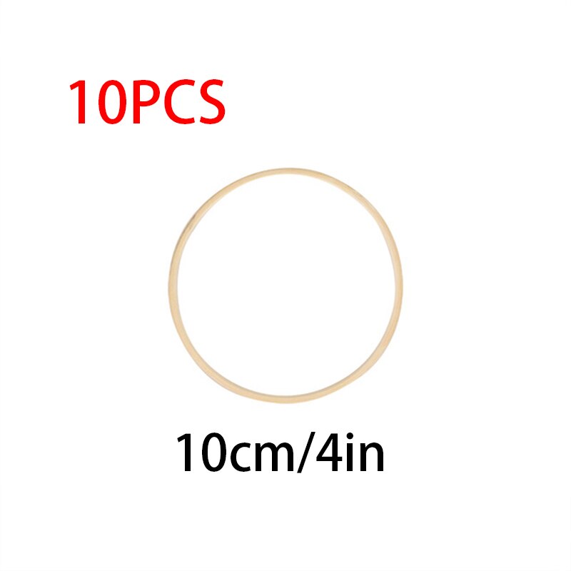 Cadre rond en bois de bambou, 8-40cm, cercle de broderie, outils pour bricolage, artisanat, couture, accessoires de décoration: 10cm