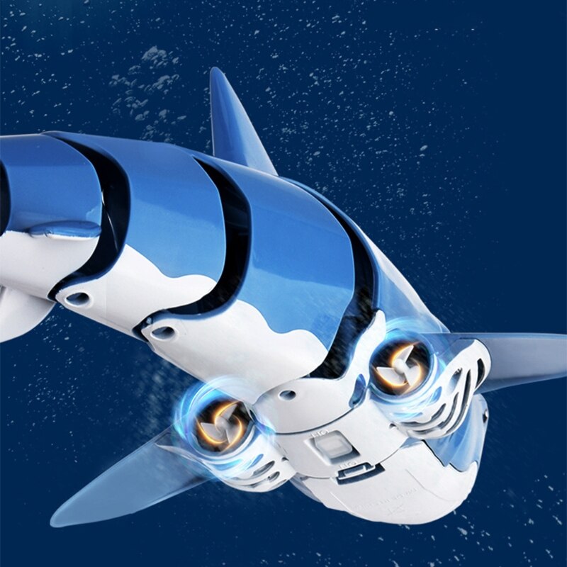 Haai Afstandsbediening Speelgoed, 2.4G Afstandsbediening Gesimuleerde Shark Boot, onderwater Afstandsbediening Elektrische Racing Boot Speelgoed Zwembad Gxmb