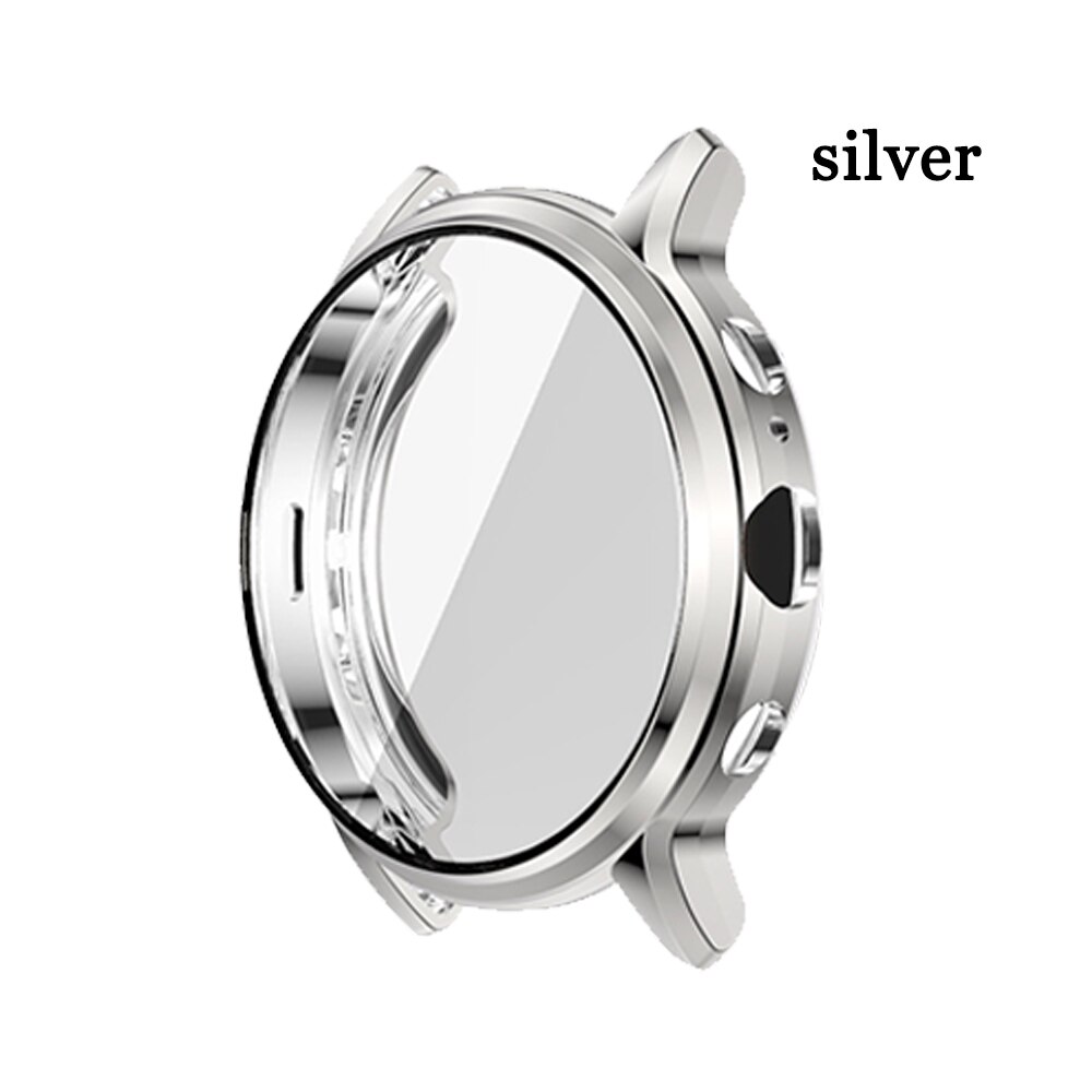 Tencloud Protective Case For Fossil Gen 5 Carlyle Soft TPU Protector For Gen 5 Carlyle Full Screen Cover Bumper Anti-shock Shell: silver