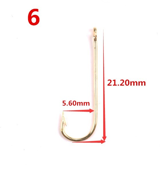 MIZUGIWA Gambo lungo aberdeen Ami da pesca Acqua dolce Esche viventi Gancio Pesce Jig Ganci PanFish Crappie Oro 100 pezzi: Rosso