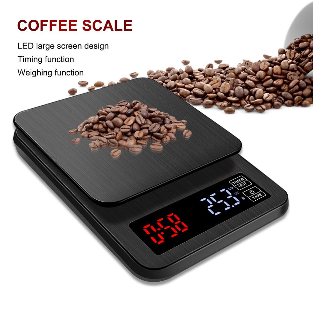 Digital Smart countdown USB Kitchen Scales 10kg/5kg/3kg Electronic coffee scale Multi-function Food Kitchen Scale Household