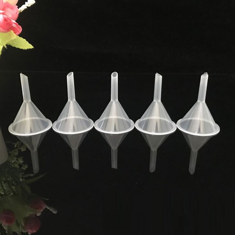 20PCS Mini Plastic Funnel Small Mouth Liquid Oil Funnels 39x31mm Laboratory Supplies Tools School Experimental Supplies