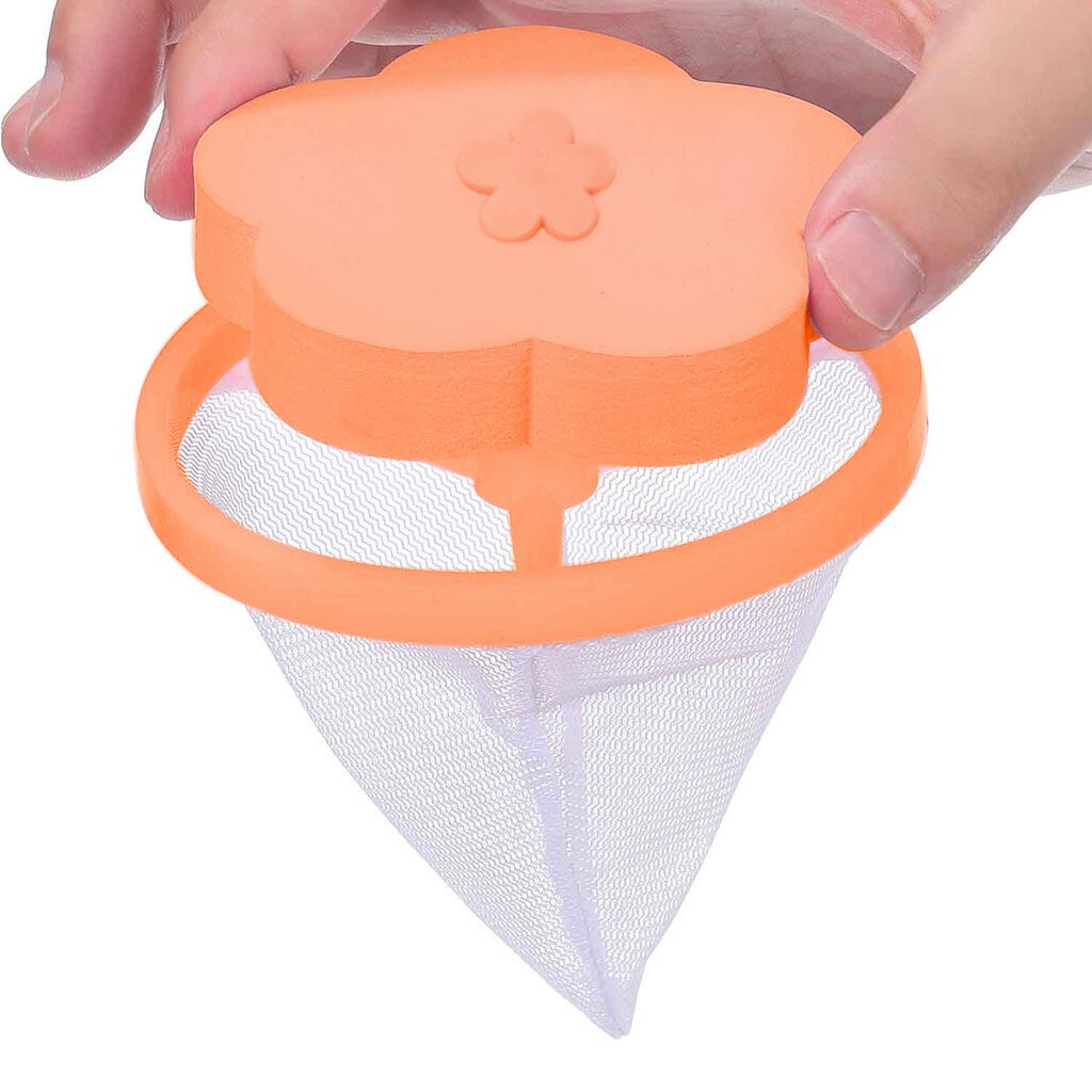 Atrapamoscas flotante de pelo de mascota, accesorio para lavar la pelusa, máquina mágica para atrapar el pelo de mascotas, 4 unidades
