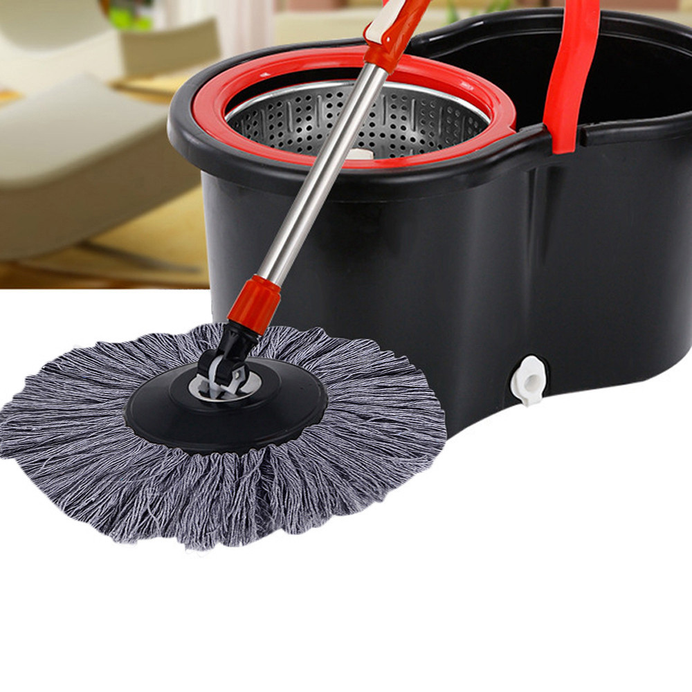 Vloer Mop Set Automatische Mops En Emmer Voorkomen Hand Wassen Microfiber Schoonmaakdoekje Platte Squeeze Magic Houten Vloer Luie Mop #4