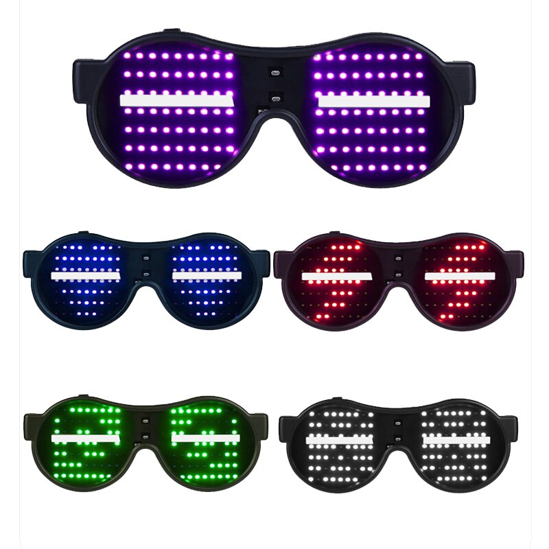 1pc shiny toy display dynamic pattern glows in dark toys Glasses party halloween christmas: Red
