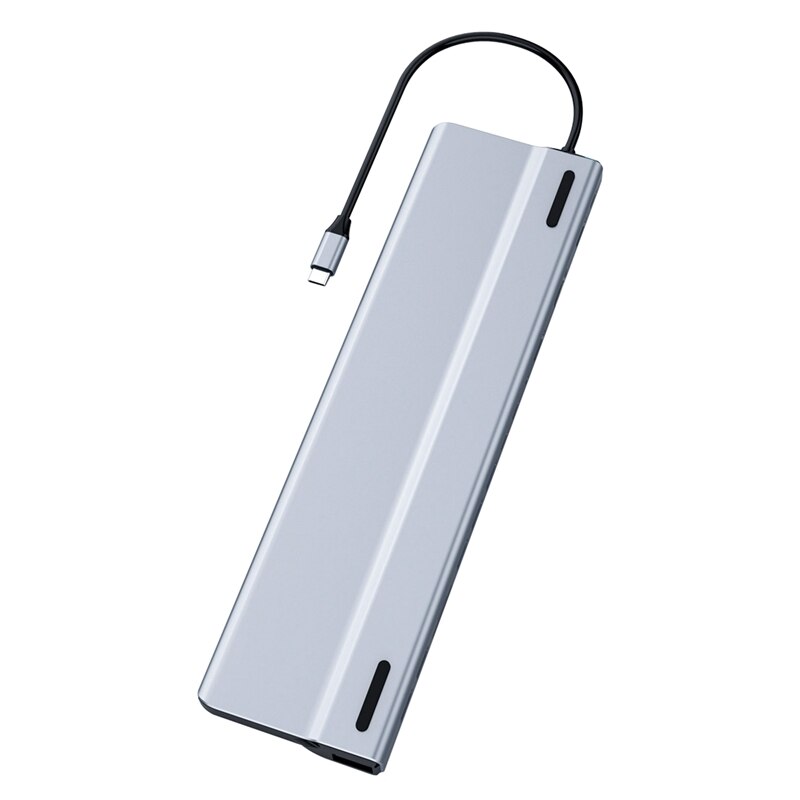 14-In-1 Usb C Hub USB3.0 Docking Station RJ45 + Hdmi-Compatibel + Vga + Aduio + Pd Usb Splitter Voor Matebook