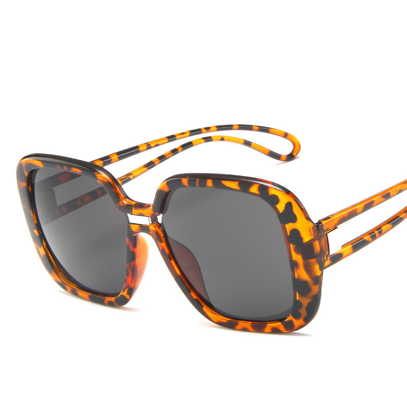 Vintage Oversized Vierkante Zonnebril Vrouwen Grote Zwarte T Frame Zon Galsses Luxe Eyewear