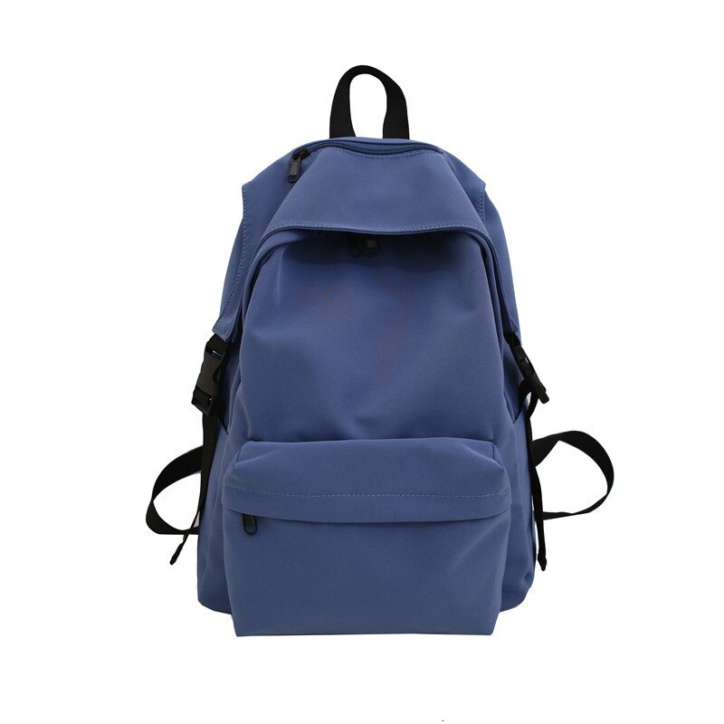 Kobieta solidna tornister dla nastoletnich dziewcząt 2020 Nylon podróży plecak kobiet Mochilas Sac A Dos Ladie plecak na laptopa torba męska paczka: Large Blue 
