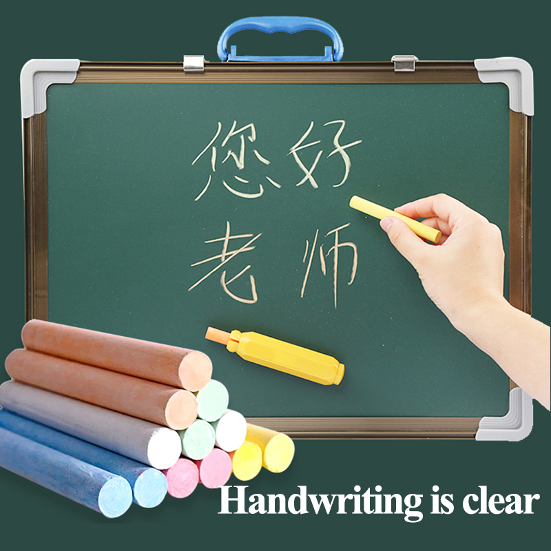 Dust-free/Non-dust Chalks Mix 6sets With Rotating/Magnetic Chalk Cover Chalk for Kids Teachers Classroom Chalkboard/Blackboard