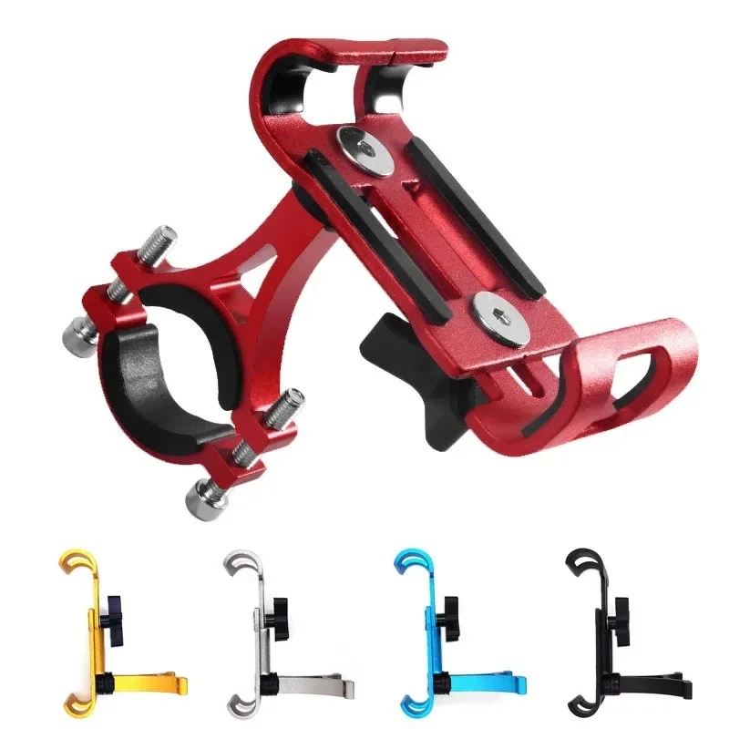 Obrót o 360 stopni metalowy uchwyt na telefon rowerowy do motocykla stop aluminium wspornik antypoślizgowy wsparcie klips GPS stojak na telefon rowerowy dla iPhone'a