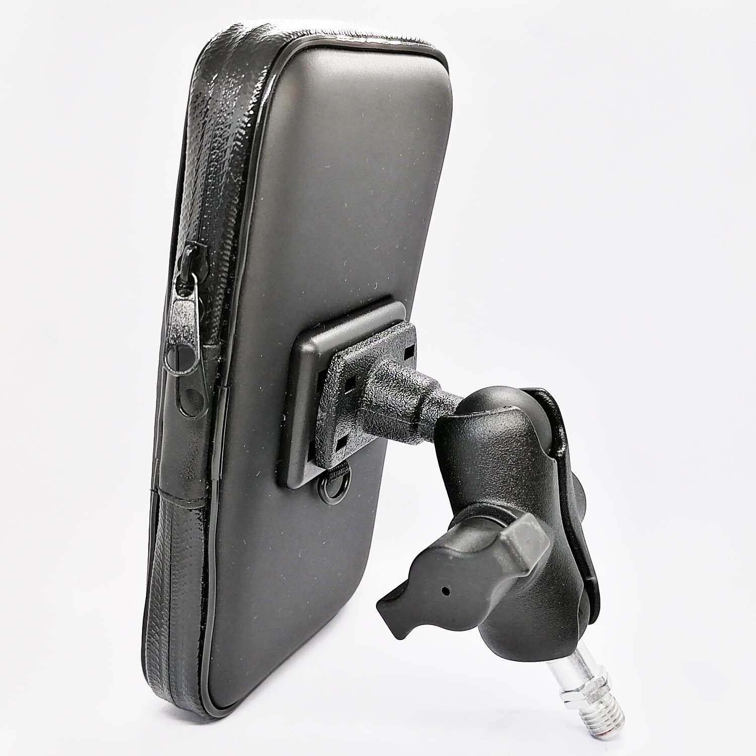 Mobile Phone Water Resistance Case 6 CM Aluminum Alloy Double Socket Arm With 1 inch Ball Mount M10 Screw for Motorcycle Scooter