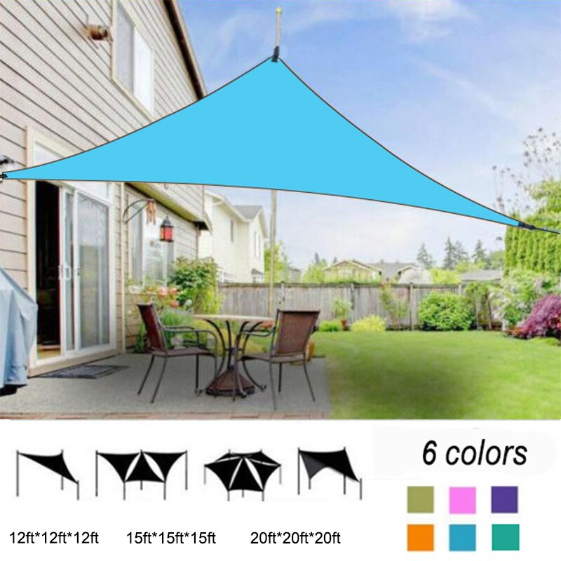 Uv beskyttelse baldakin udendørs skygge trekantet regntæt soltæt fortelt 20 x 20 x 20ft haveartikler til terrasse, børn sandkasse ww