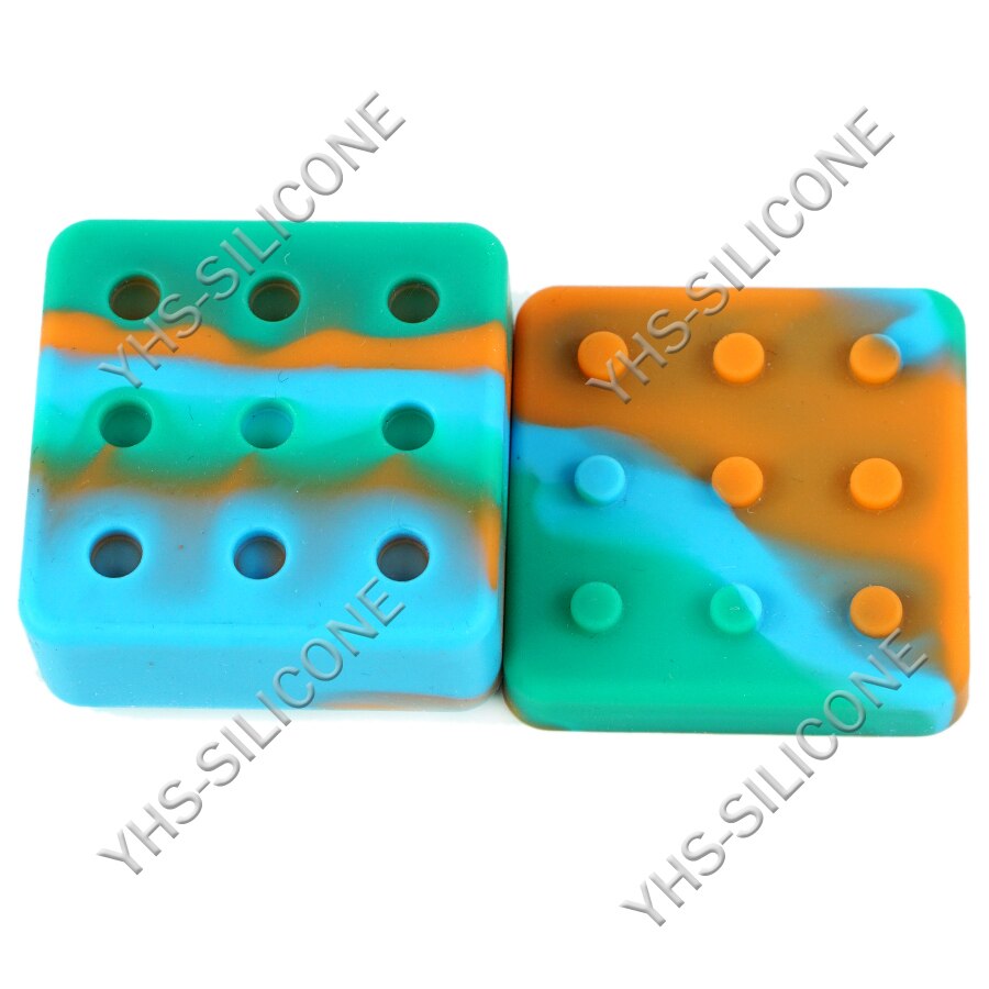 1pc 4+1 26ml Non-stick Silicone Container Colorful Food-grade Silicone Oil Box Reusable Silicone Herb Wax Jar Kitchen Gadget