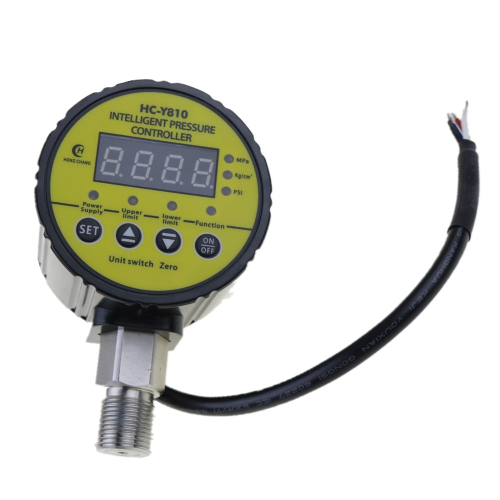 DC 24V M20 x 1.5 Air Compressor Pressure Switch Digital Pressure Gauge Relay output