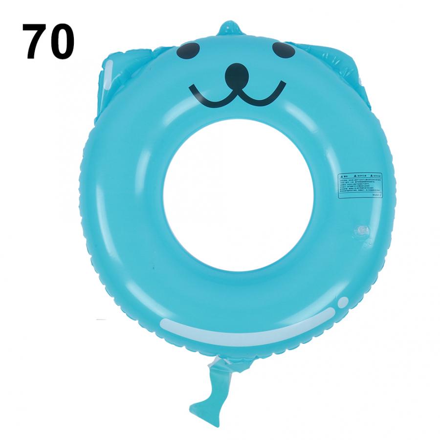 Kid Swimming Ring 60/70cm Inflatable Swimming Ring Summer Children Animal Shape Swim Ring Inflatable Pool Float Circle: Blue 70cm