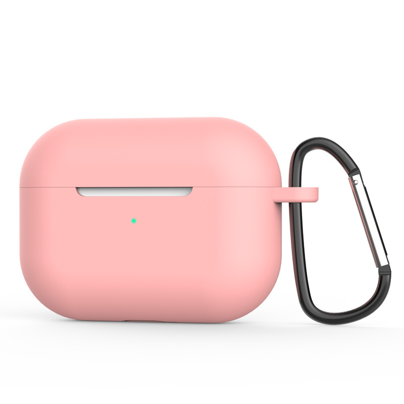 Soft Silicone Case for Apple Airpods Pro Wireless Headset Case for AirPods Pro Charging Box Solid Color Earphones Case: WHEAT