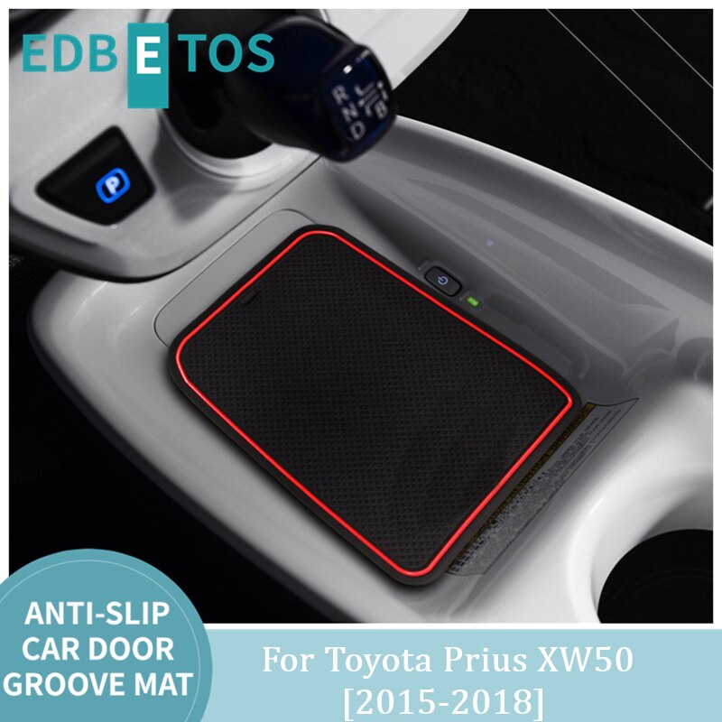 Door Gate Slot Mats Door Mats Fit For Toyota Prius 50 XW50 Center Console Liner Accessories, Non-Slip Anti-Dust Mats