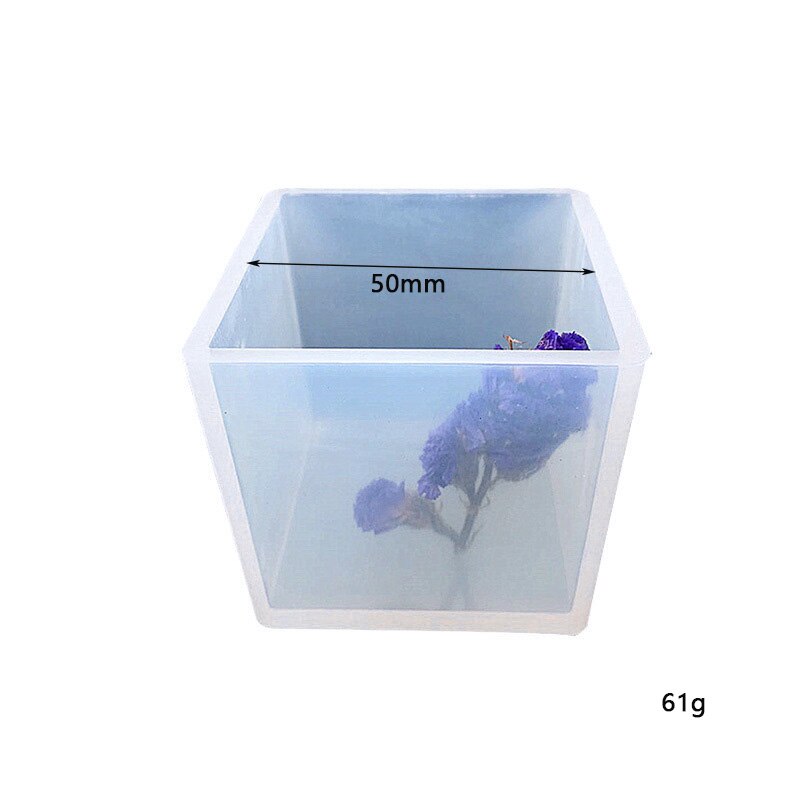 DIY Pyramid Cube Silicone Mold Candle Moulds Diamond Geometry Tool Triangular Pyramid Epoxy Resin Molds Candle Making Supplies: Cube 50x50x50mm