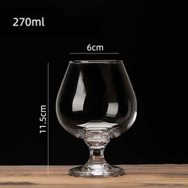 Copa corta de Brandy sin plomo, vaso transparente para cóctel de Whisky, cerveza, vino, para Bar en casa, vasos de vidrio, 100-500ml: 270ml