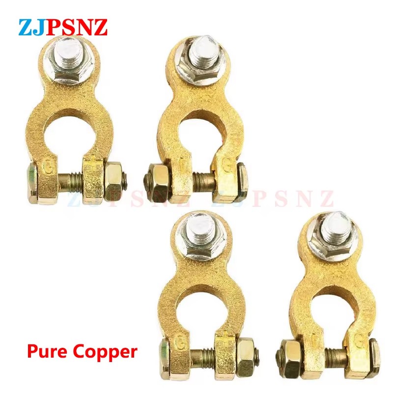 Car Battery Terminal Wire Cable Clamp Top Quick Post Terminal Positive Negative Electric Connector Clamps For Car Boat Motorhome: khaki