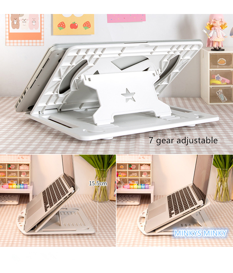 Minkys 360 grad drehbarer, faltbarer laptophalter, verstellbarer pad-ständer, tablet-pc-halter, 2 stück diy-aufkleber