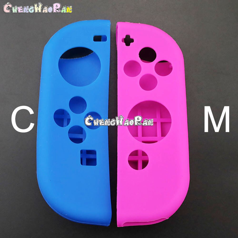 1pair Silicone Rubber Skin Case Cover For Nintendo Switch Joy-Con left right Controller NX NS Joycon Anti-slip Soft Case: CM