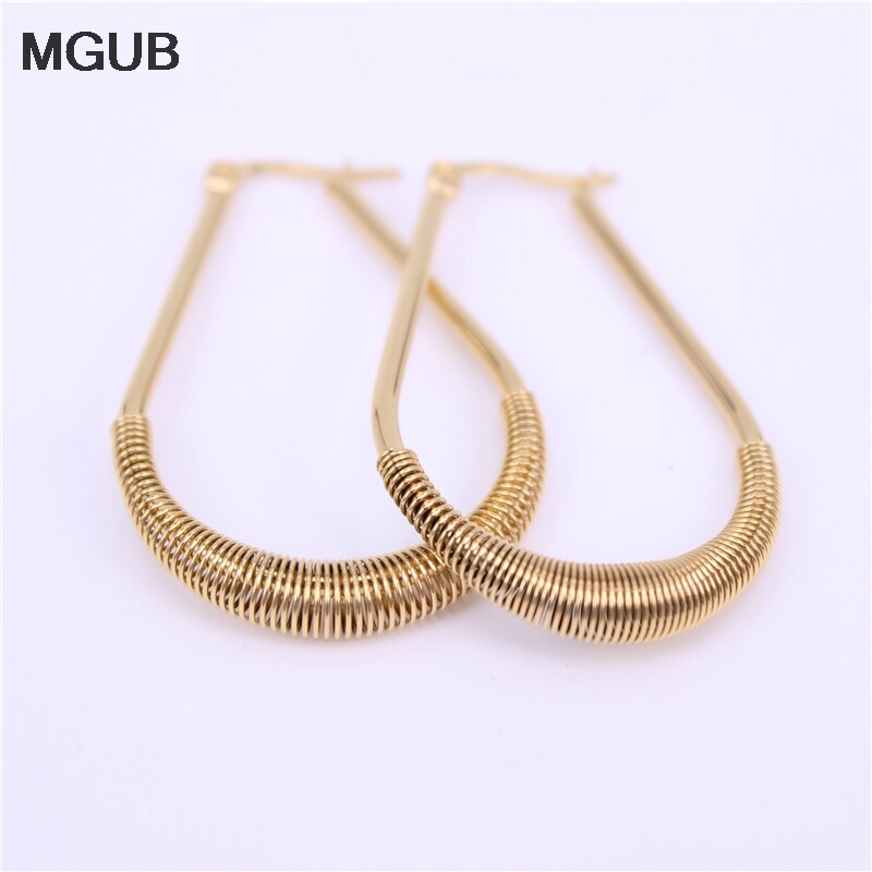 oval Spring earrings Female accessories Suitable 40MM-50MM Diameter Stainless steel jewelry LH529