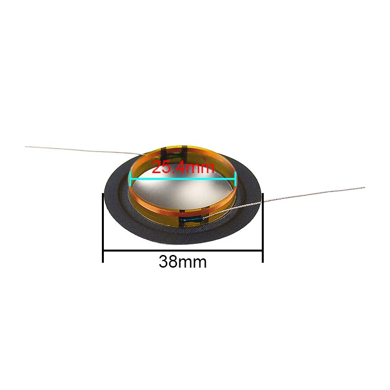 10PCS 25.4mm 25 core Voice Coil Metal Titanium Diaphragm + Silk Side Tweeter Loudspeaker Repair Parts 6-8OHM